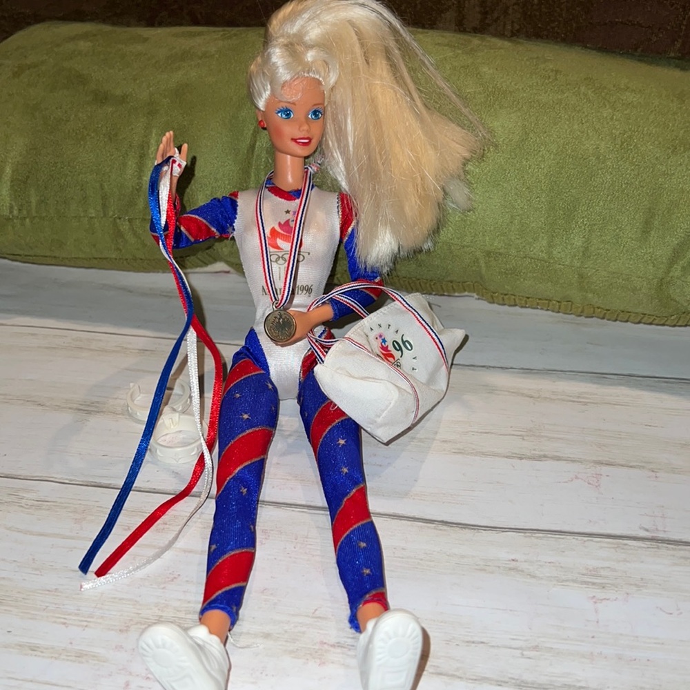 Vintage Gymnast Barbie Atlanta Olympics SFH